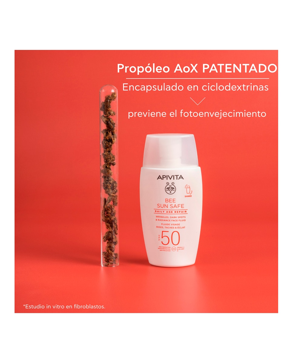 Fluido Facial Reparación Antiedad Diaria SPF50 50 ml Apivita - 50 ml 7