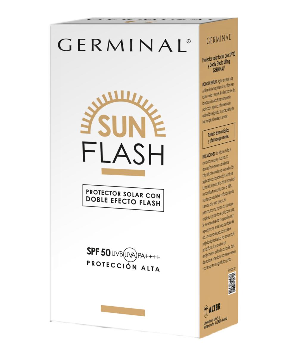 Imagen 2 de Protector Solar Facial SPF50 Doble Efecto Lifting 50 ml Germinal - 50 ml
