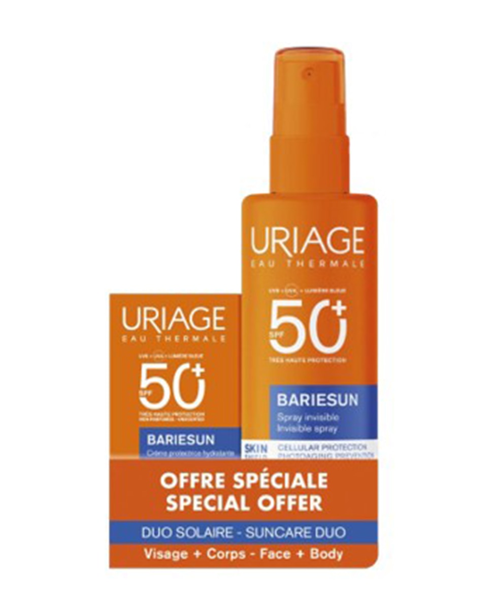 Imagen 0 de Pack Bariésum Crema SPF50+ + Spray invisible SPF50+ Uriage Uriage