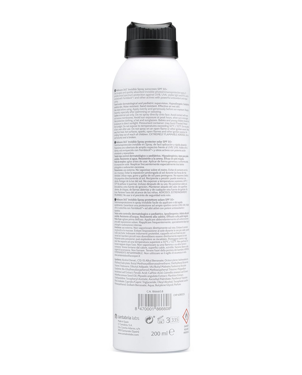Spray 360º Invisible SPF50+ 200 ml Heliocare - 200 ml 2