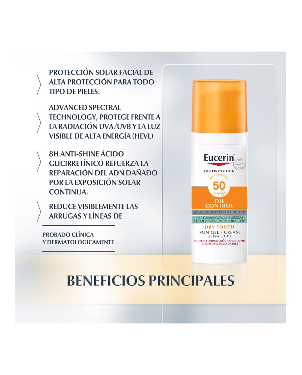 Gel-Crema Dry Touch SPF 50+ Eucerin® 50 ml 2