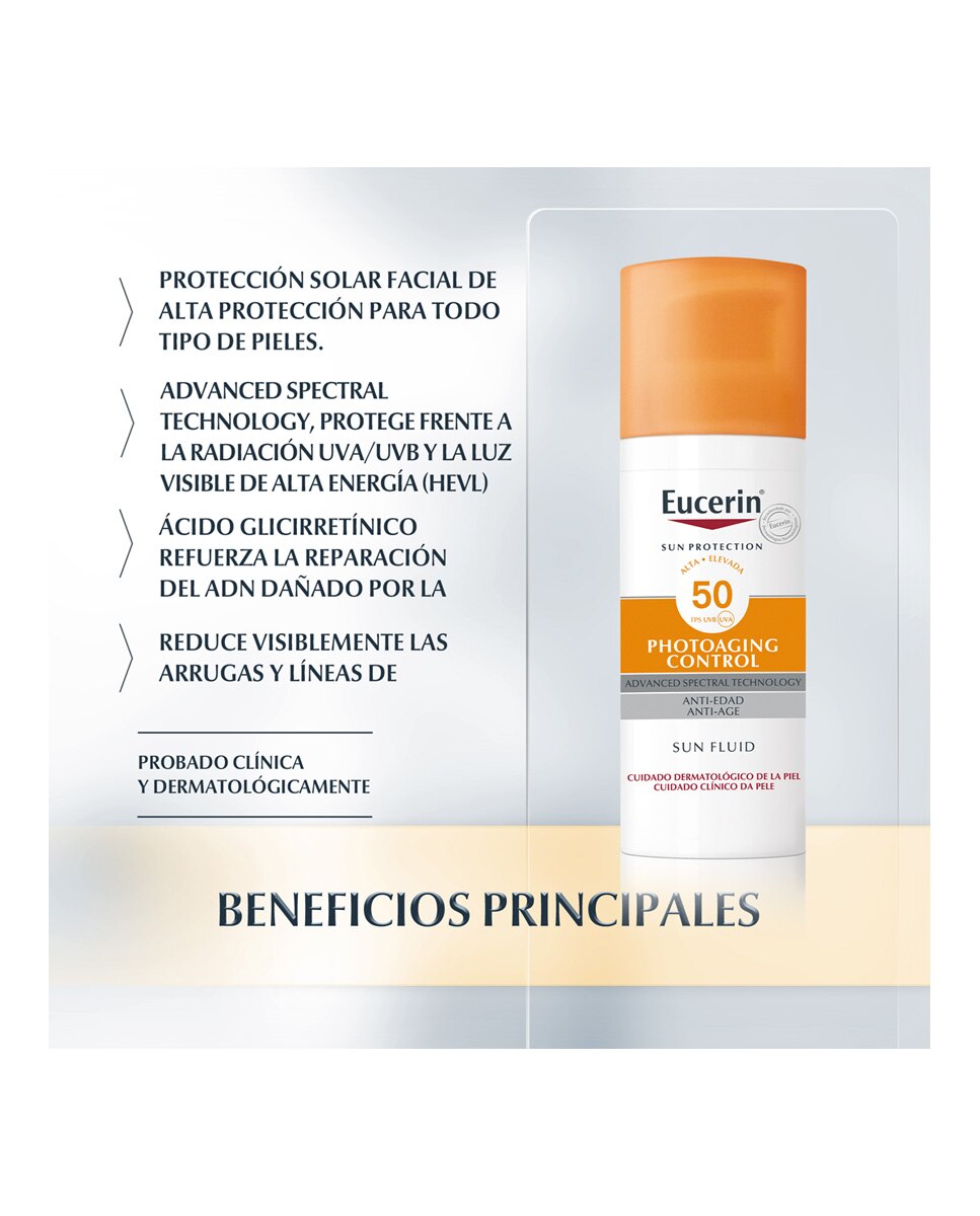 Protector solar facial Photoaging Contros antiedad SPF 50 Eucerin - 50 ml 2