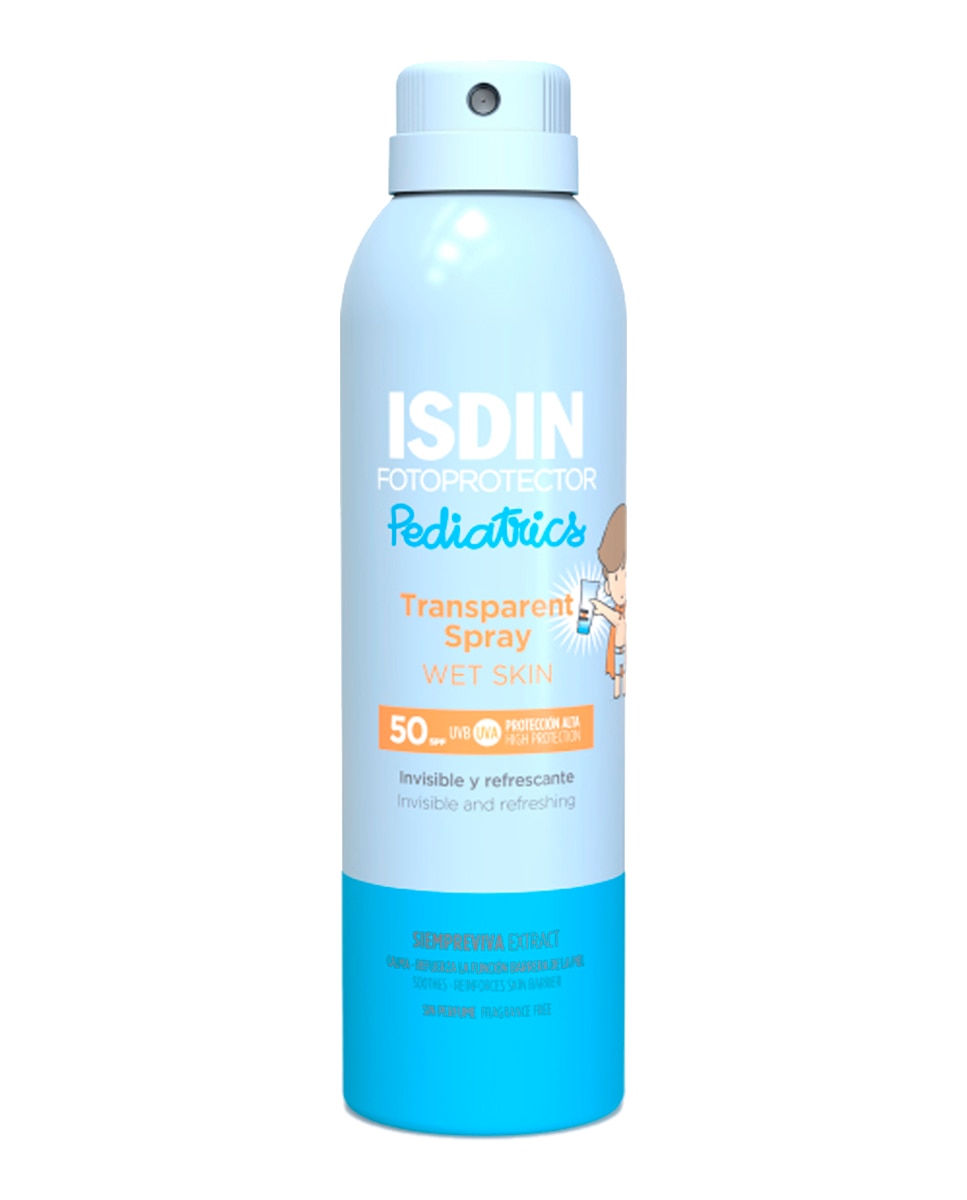 Isdin - Fotoprotector Isdin Transparent Spray Wet Skin Pediatrics SPF 50 Isdin.