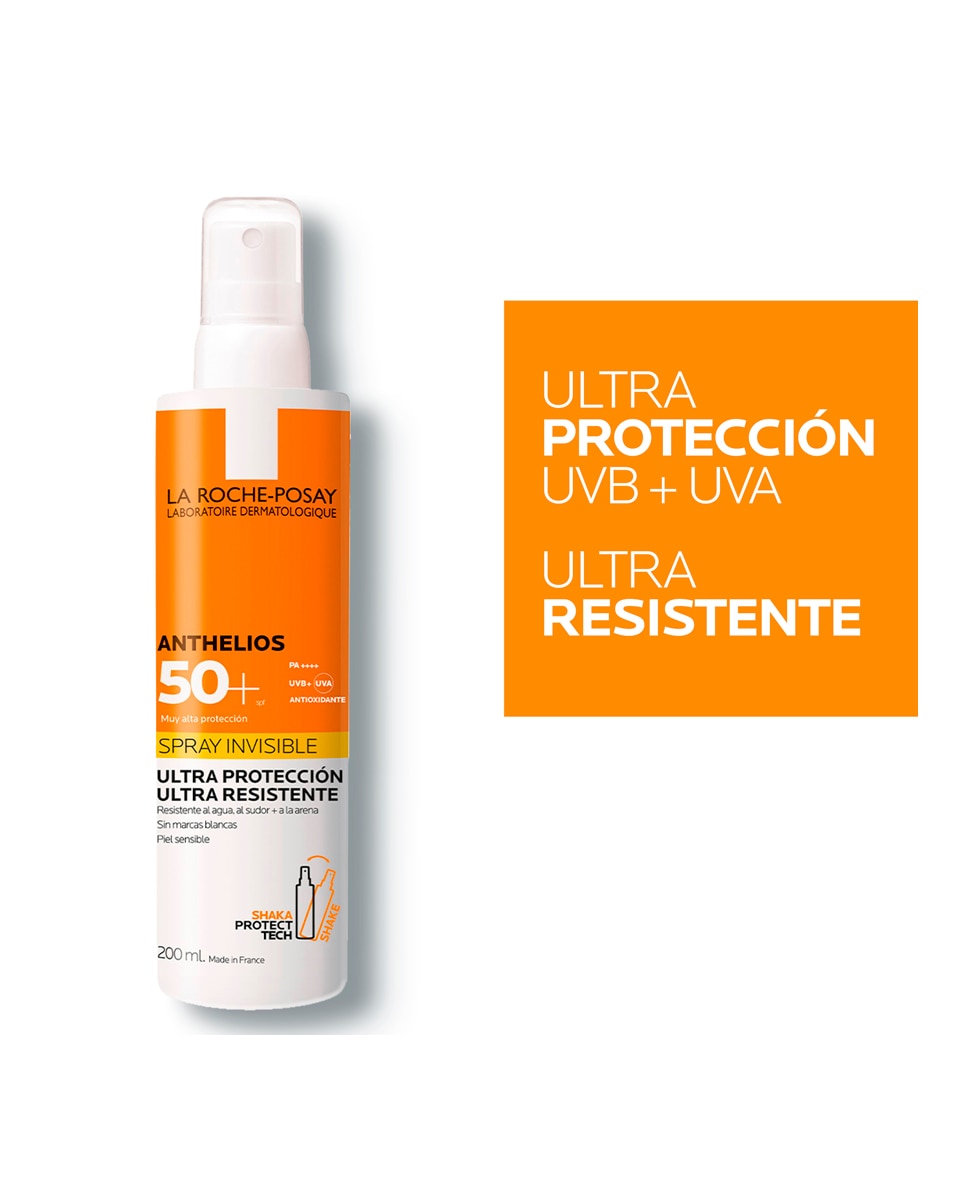 Protector Solar Cuerpo Piel Sensible Anthelios Spray Ultra-ligero SPF50+ 200 ml La Roche Posay - 200 ml 10