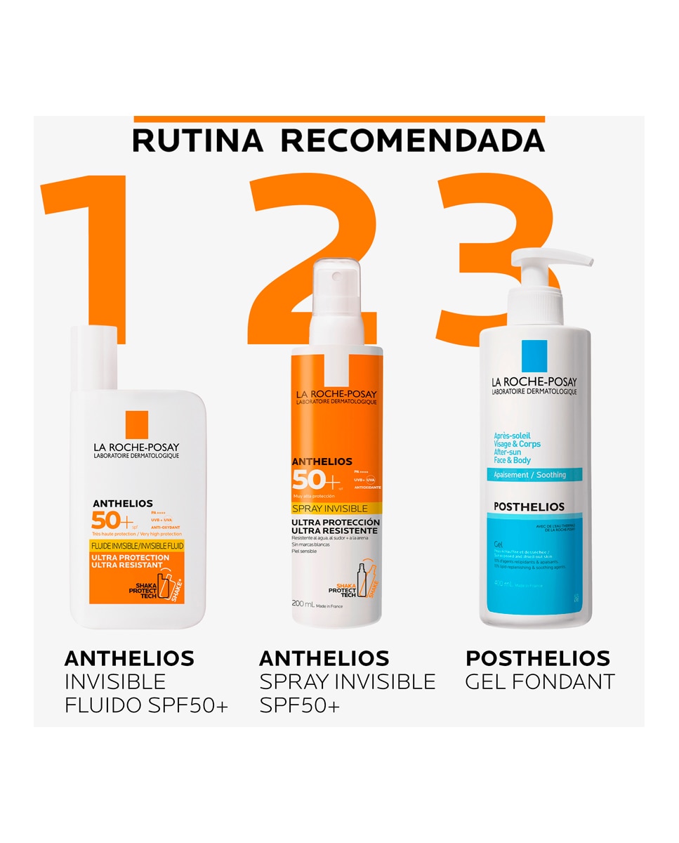 Protector Solar Cuerpo Piel Sensible Anthelios Spray Ultra-ligero SPF50+ 200 ml La Roche Posay - 200 ml 11