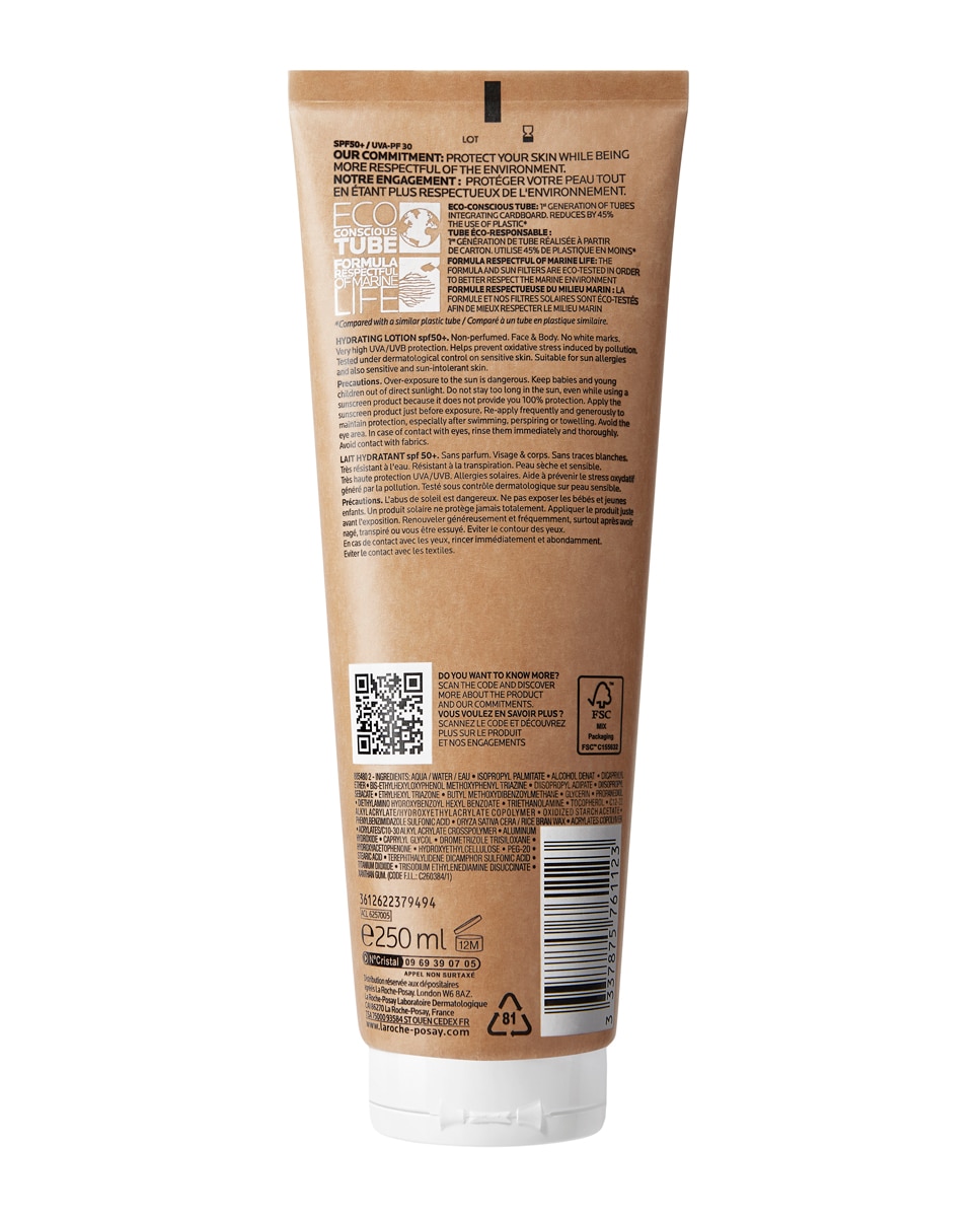 Leche Hidratante Eco-sostenible Anthelios SPF50+ La Roche Posay - 250 ml 2