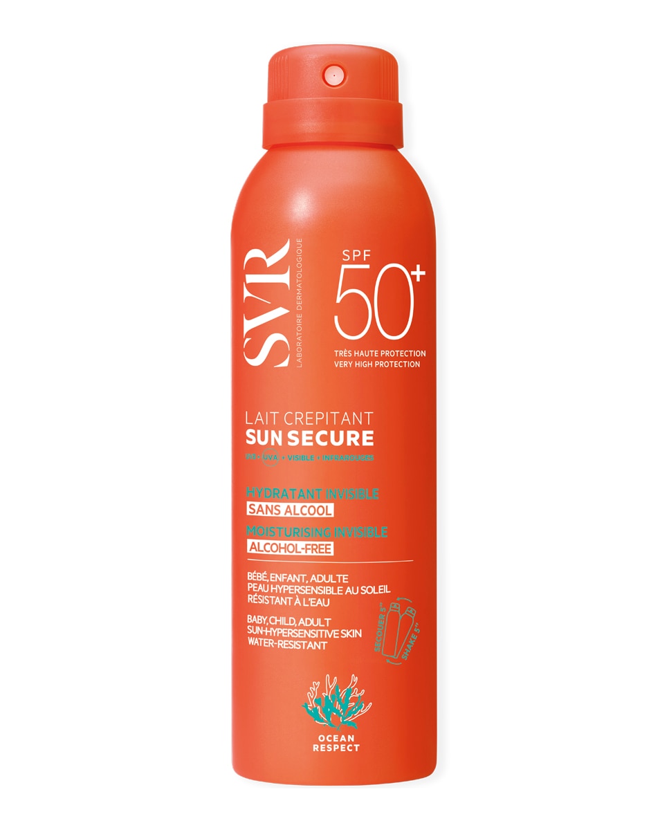 Protector solar hidratante invisible sin alcohol SPF50+ Sun Secure Lait Crepitant 200 ml SVR - 200 ml 1