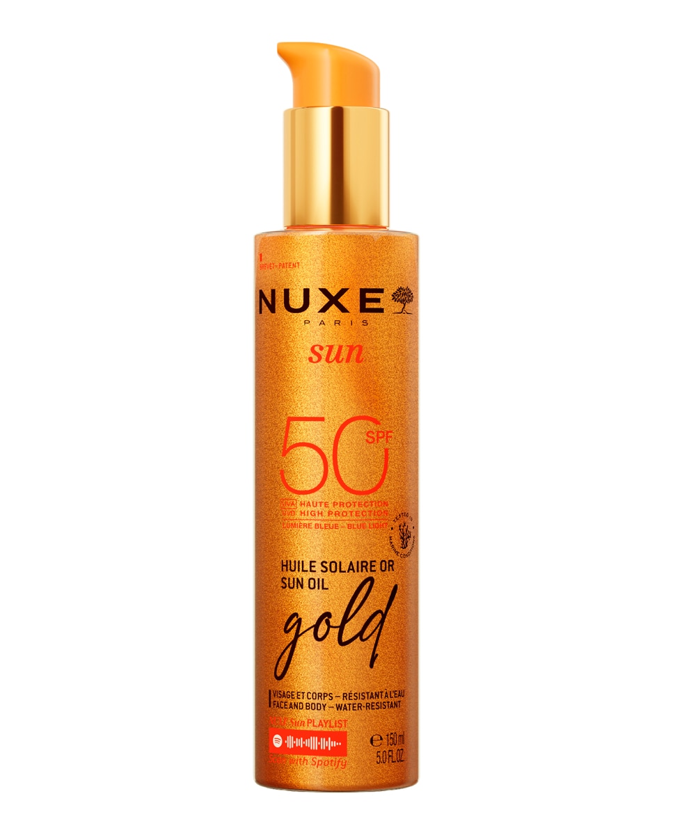 Nuxe - Aceite Bronceador Gold SPF50 Rostro y Cuerpo 150 ml Nuxe.
