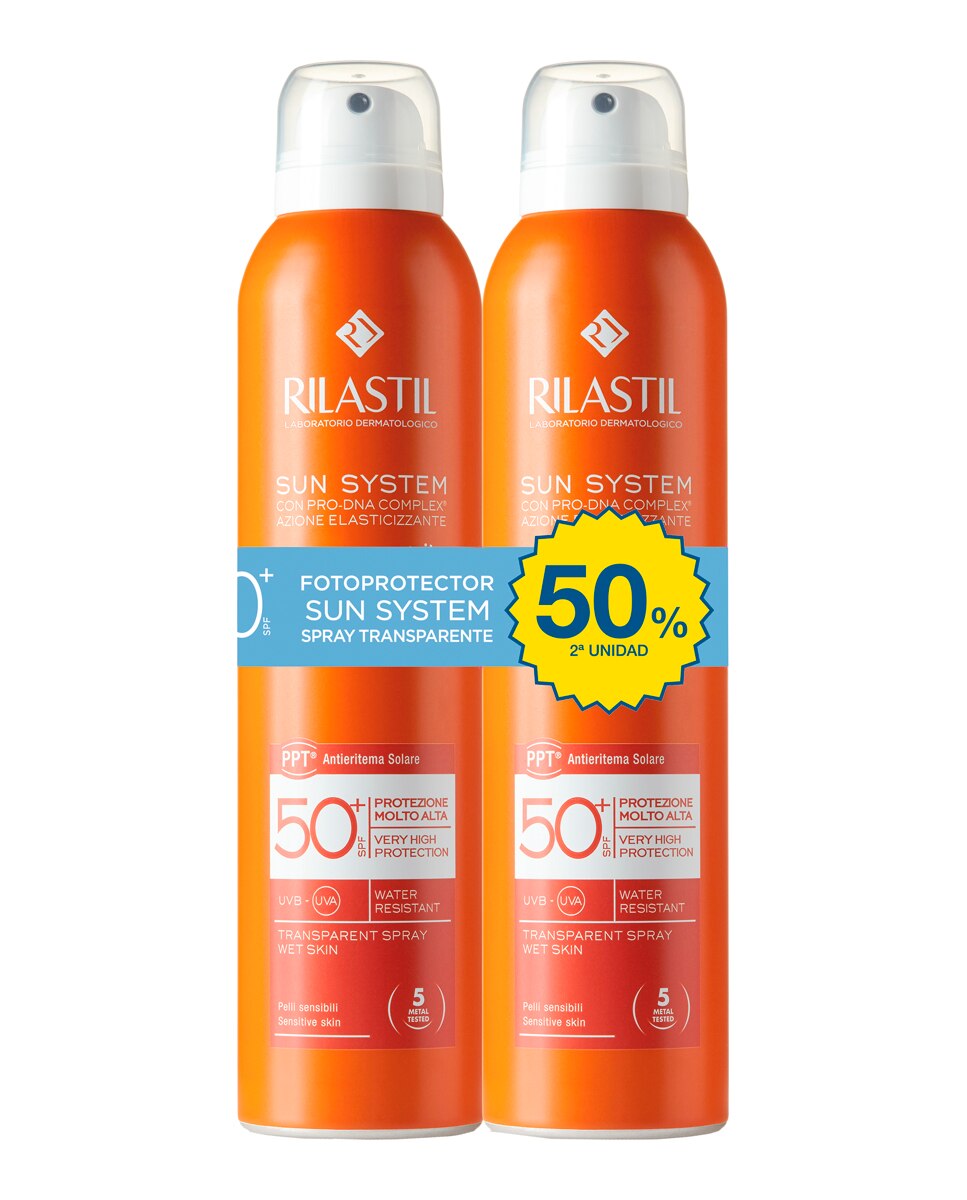 Imagen 1 de Pack duo Protector Solar Facial 50+ Rilastil - 200 + 200 ml