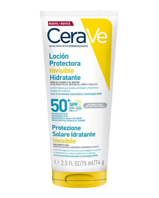 Loción Protectora Invisible Hidratante SPF 50+ 75 ml CeraVe