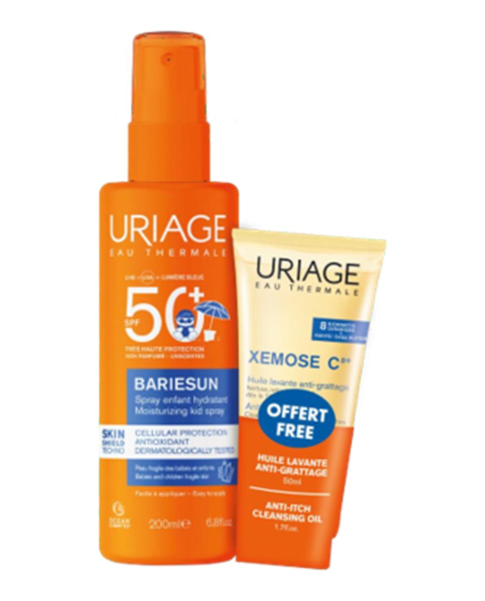 Imagen 0 de Pack Spray niños SPF50+ + Xemose C8 + Aceite Bariésum Uriage