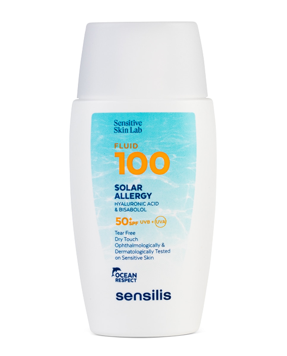 Imagen 0 de Fotoprotector Antiedad Fluid 100 Solar Allergy SPF50+ para pieles fotosensibles Con Ácido Hialurónico 40 ml Sensilis