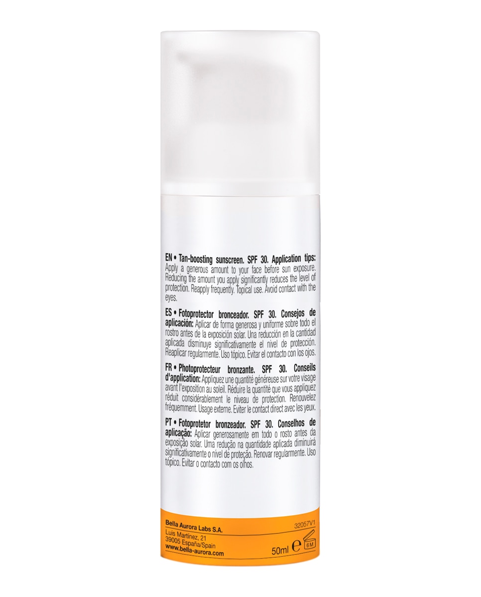 Imagen 3 de Fotoprotector bronceador SPF30 50 ml Bella Aurora - 50 ml