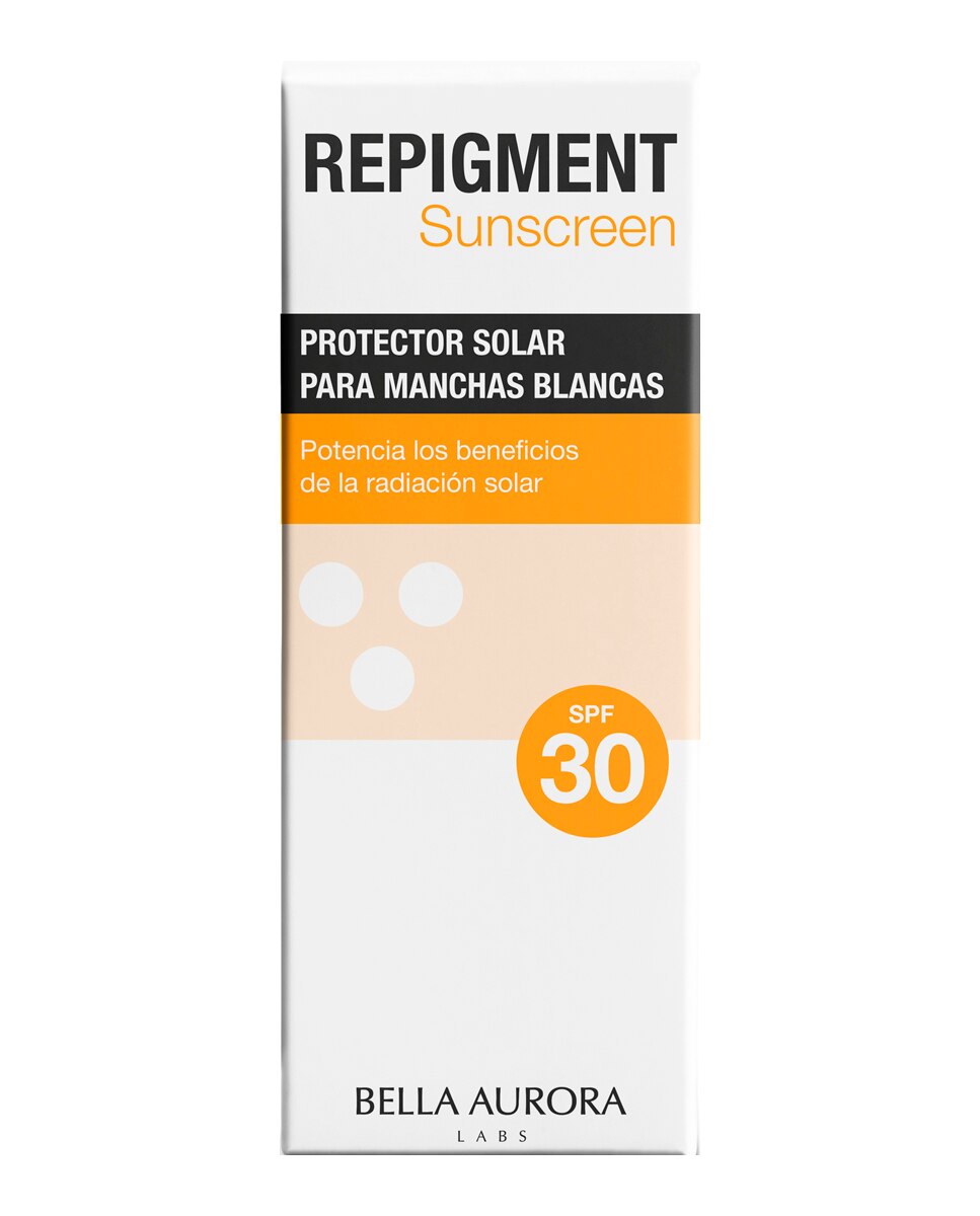 Imagen 3 de Protector Solar Para Manchas Blancas Repigment Sunscreen Spf 30 75 ml Bella Aurora - 75 ml