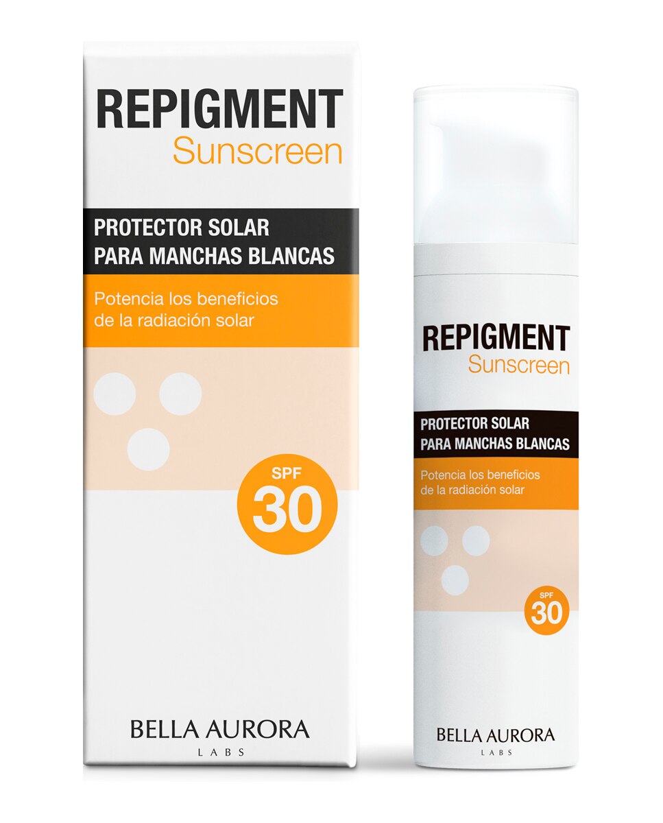 Imagen 5 de Protector Solar Para Manchas Blancas Repigment Sunscreen Spf 30 75 ml Bella Aurora - 75 ml