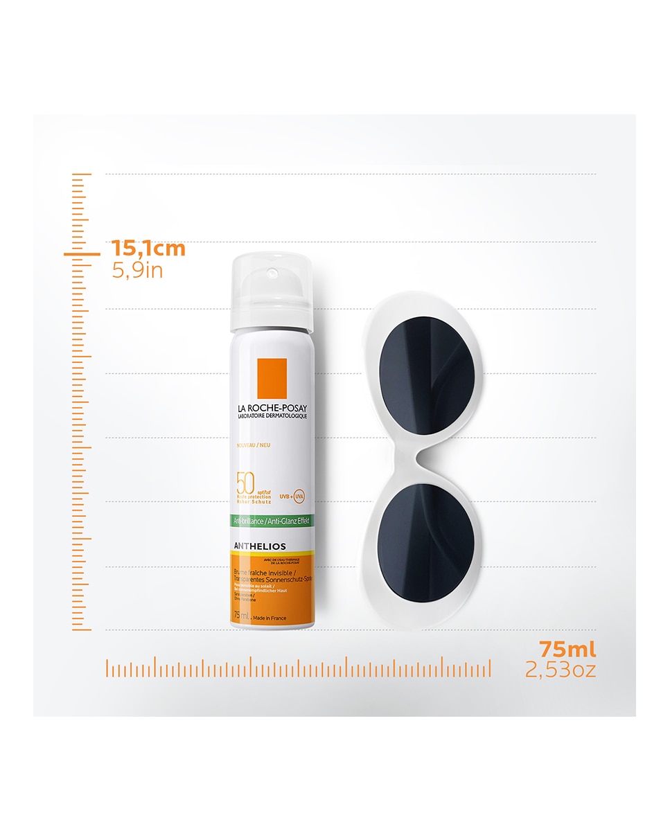 Anthelios Bruma Facial spf50 Protector Solar Rostro Piel Sensible La Roche-Posay - 75 ml 4