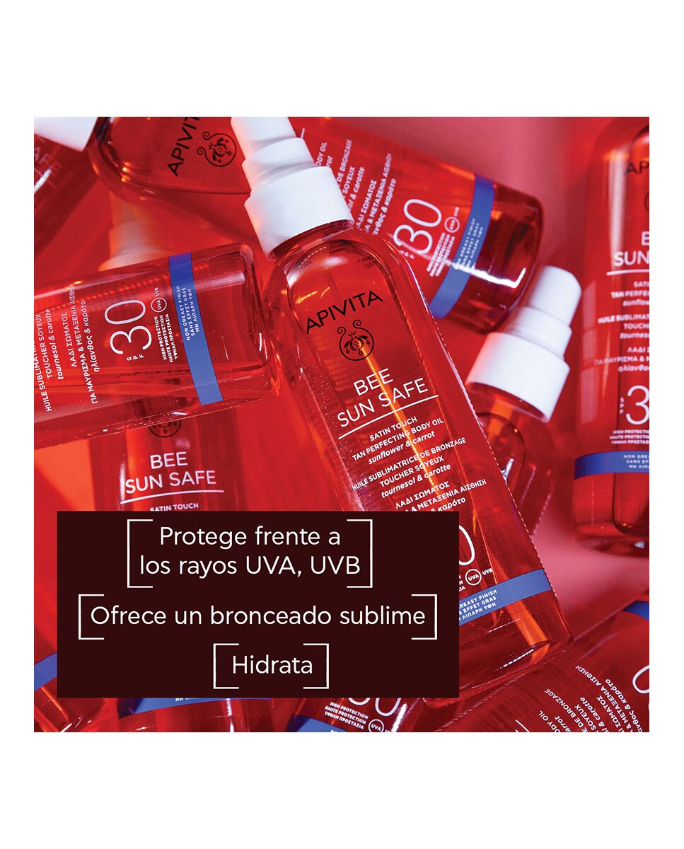 Aceite Corporal para un Bronceado Perfecto SPF30 Apivita - 200 ml 2
