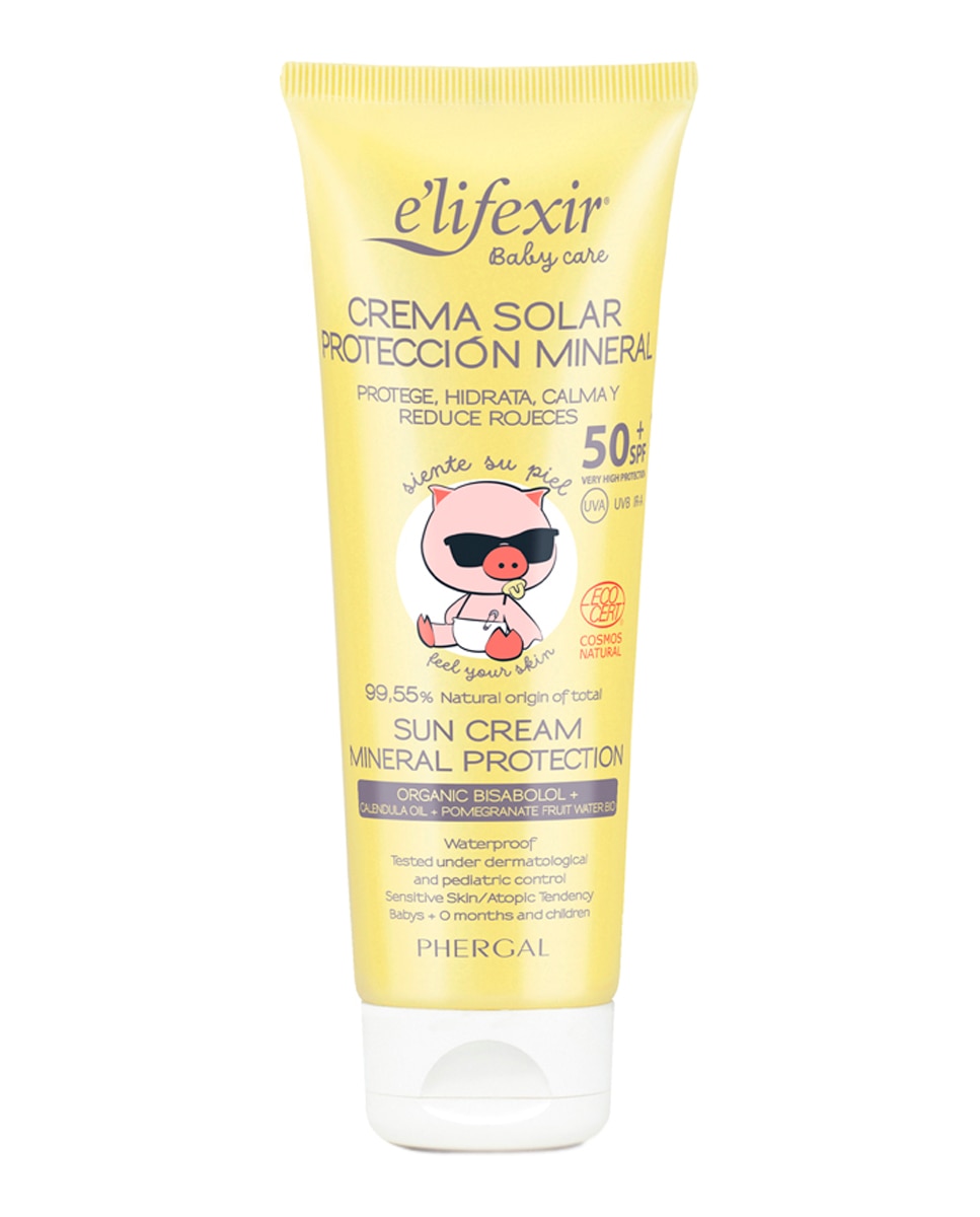 Crema Solar Mineral Protección Spf+50 Piel Sensible Elifexir Baby Care 100 ml Elifexir