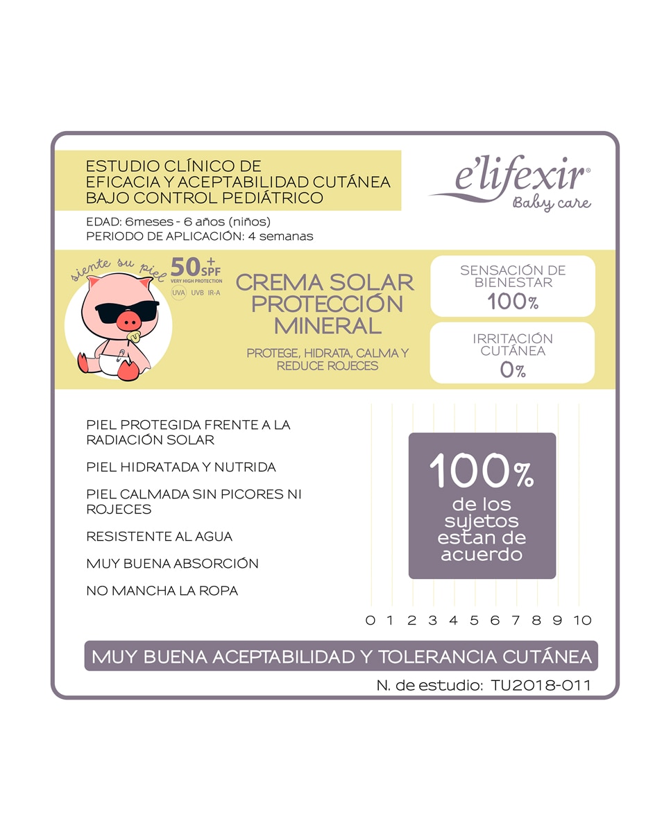 Crema Solar Mineral Protección Spf+50 Piel Sensible Elifexir Baby Care Elifexir - 100 ml 5