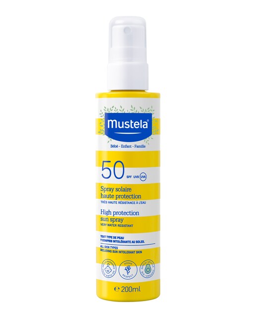 Spray solar alta protección SPF50, 200 ml Mustela
