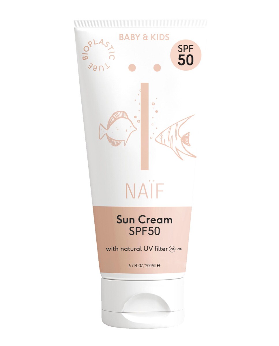 loción Protectora solar SPF50  sin fragancia 200 ml Naif 1