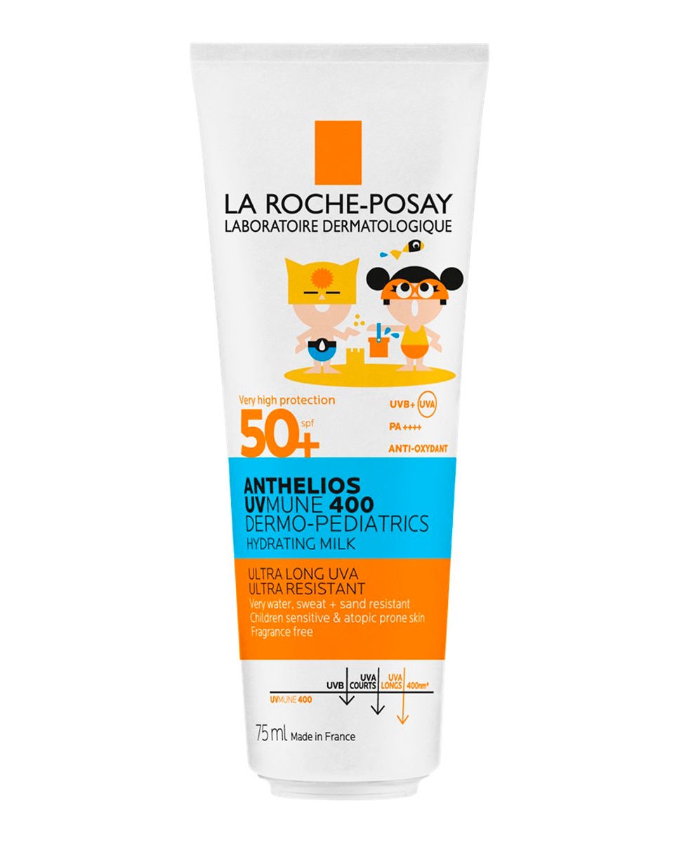 La Roche Posay - Protector solar corporal y facial Anthelios UV-Mune 400 Dermopediatrics Leche Cartón Tube SPF50+ La Roche Posay.