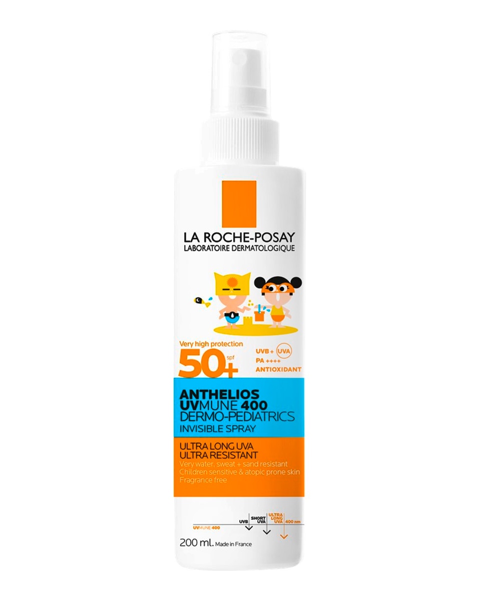 La Roche Posay - Protector solar corporal Anthelios UV-Mune 400 Dermopediatrics Spray Invisible SPF50+ La Roche Posay.