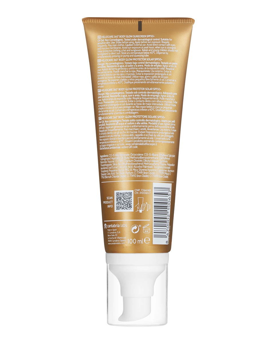 Protección Solar Heliocare 360 Body Glow Spf 50 Heliocare - 100 ml 3