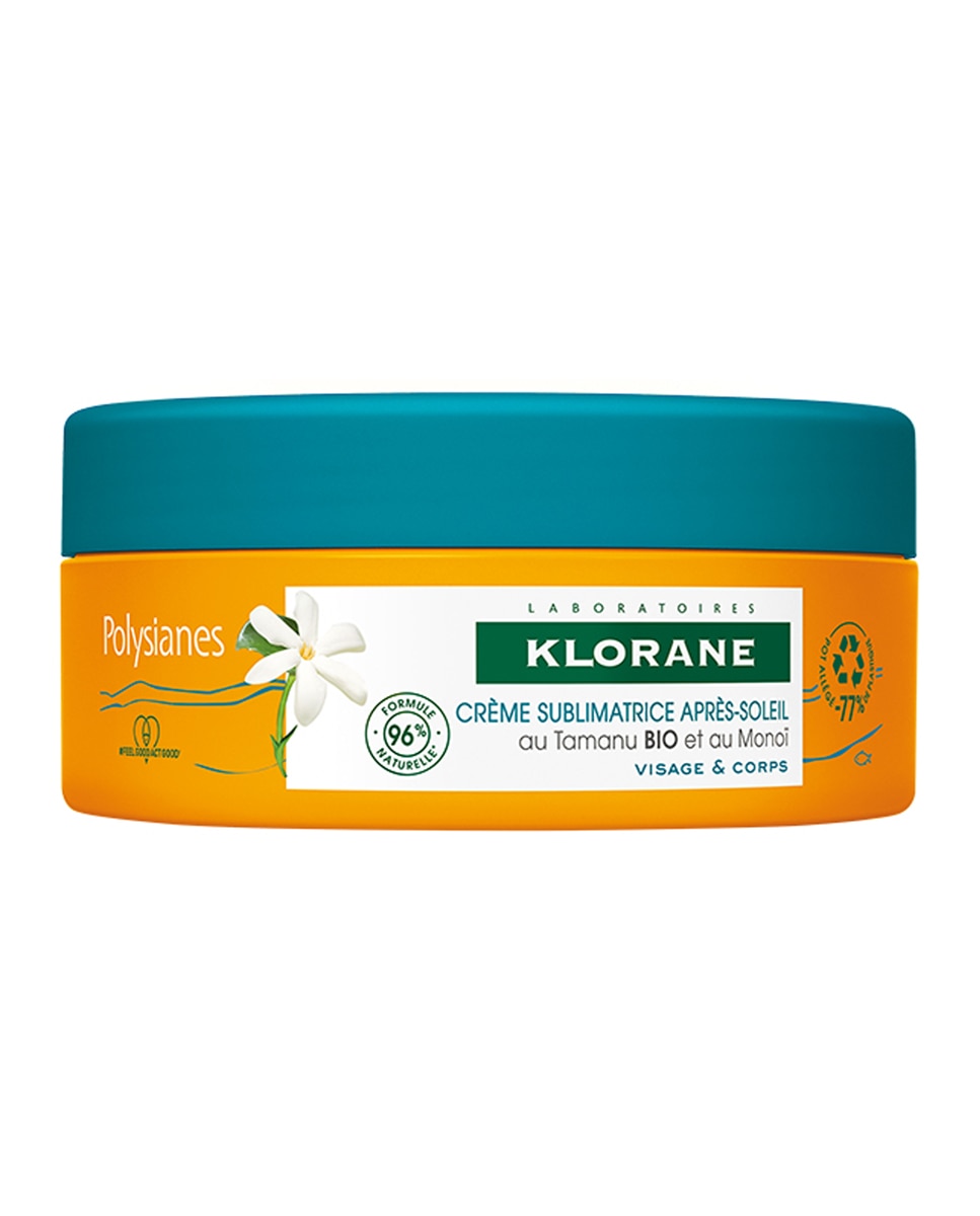 Klorane - Crema Sublimadora Aftersun Cuerpo & Rostro Al Monoï Y Tamanu Bio 200 ml Klorane Polysianes.