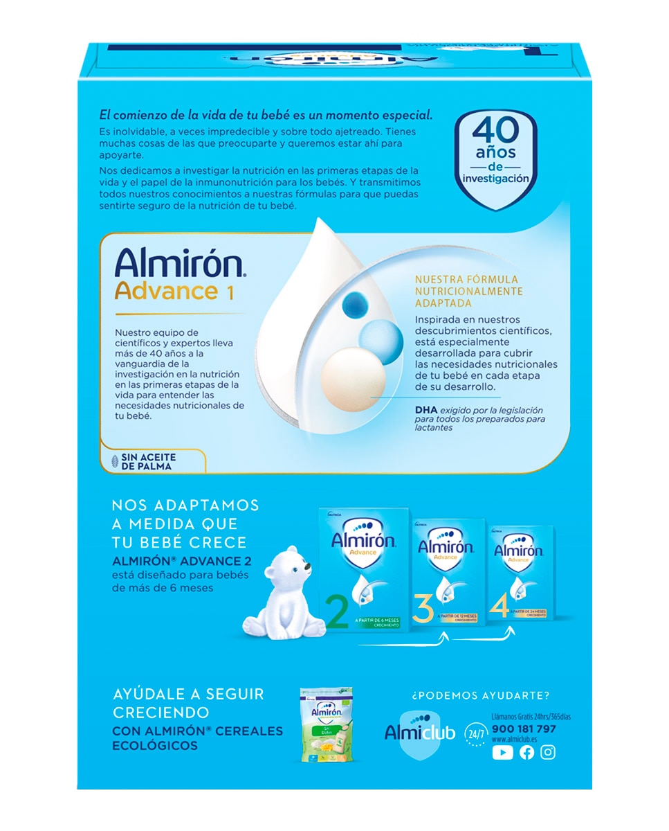 Leche de inicio 1 1,2 kg Almirón Advance - 1200 g 2