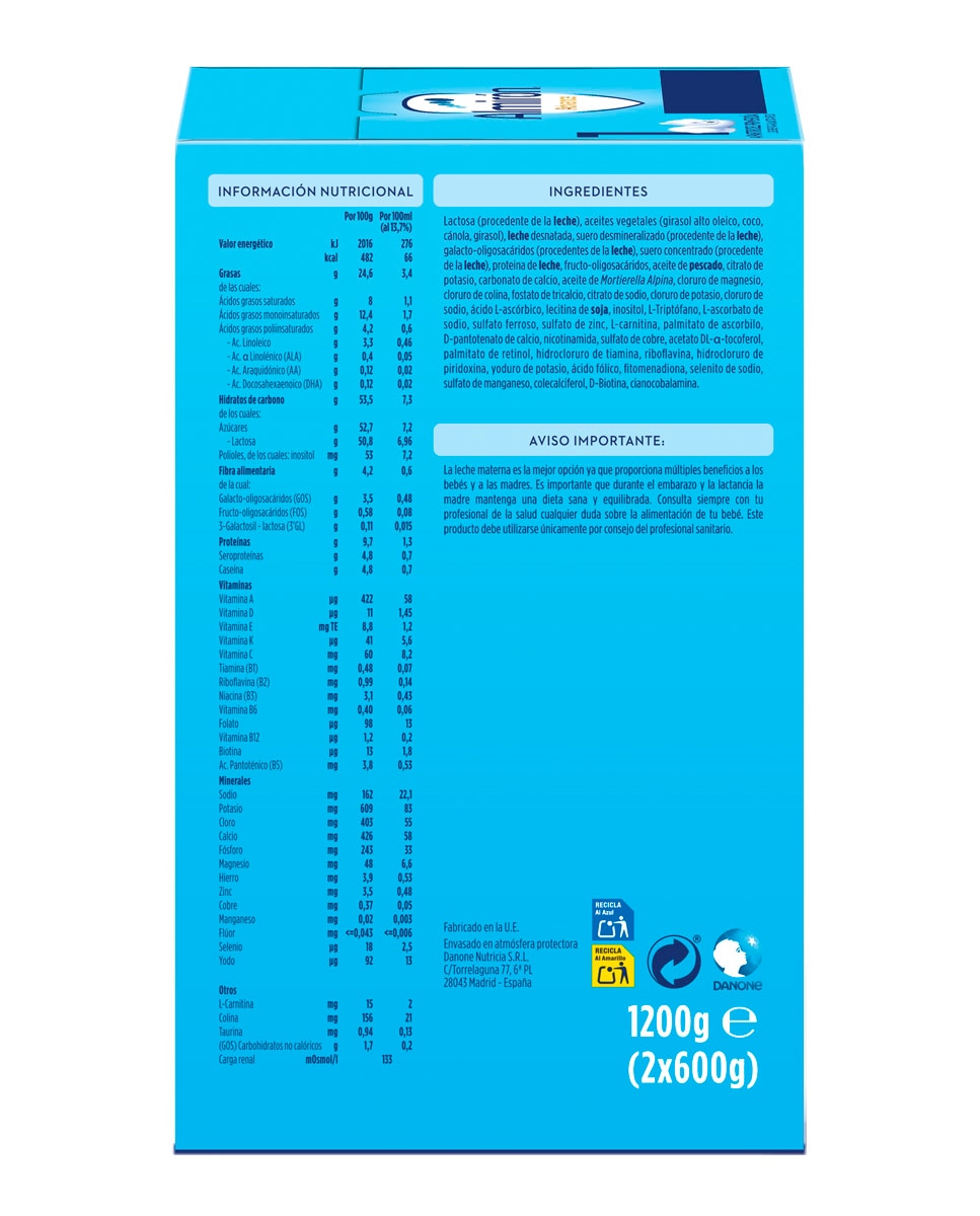 Leche de inicio 1 1,2 kg Almirón Advance - 1200 g 4