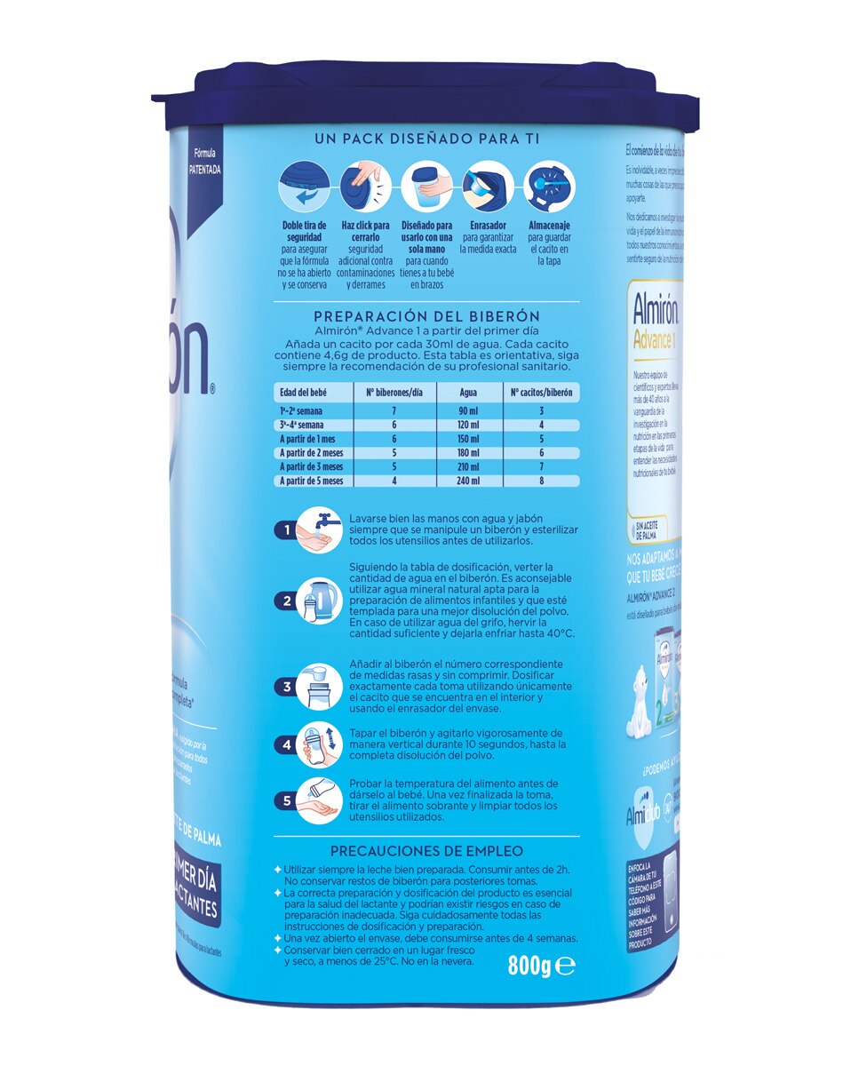 Leche de inicio 1 Almirón Advance - 800 g 3