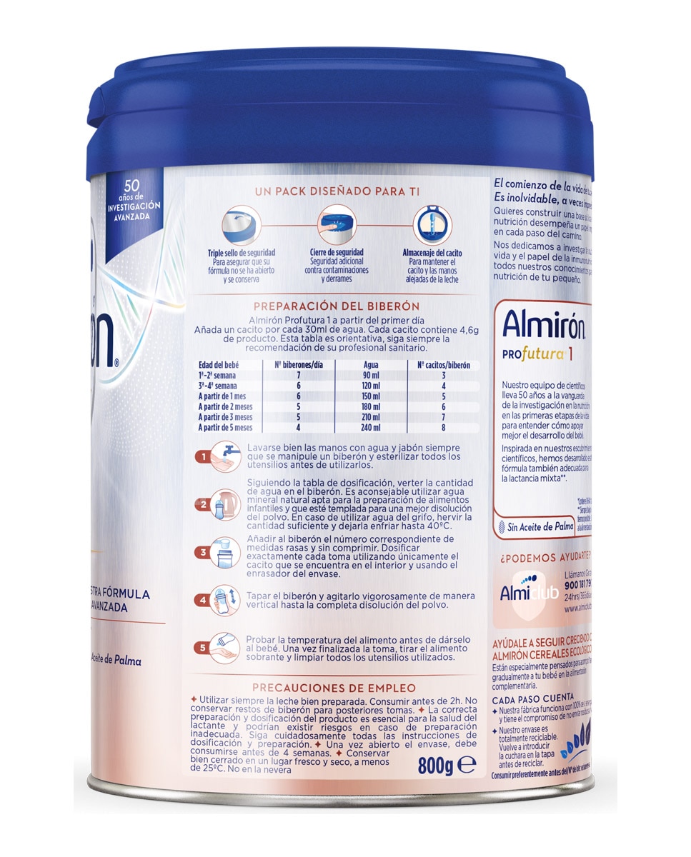 Leche de inicio Almirón Profutura 1 800 g Almiron - 800 g 2