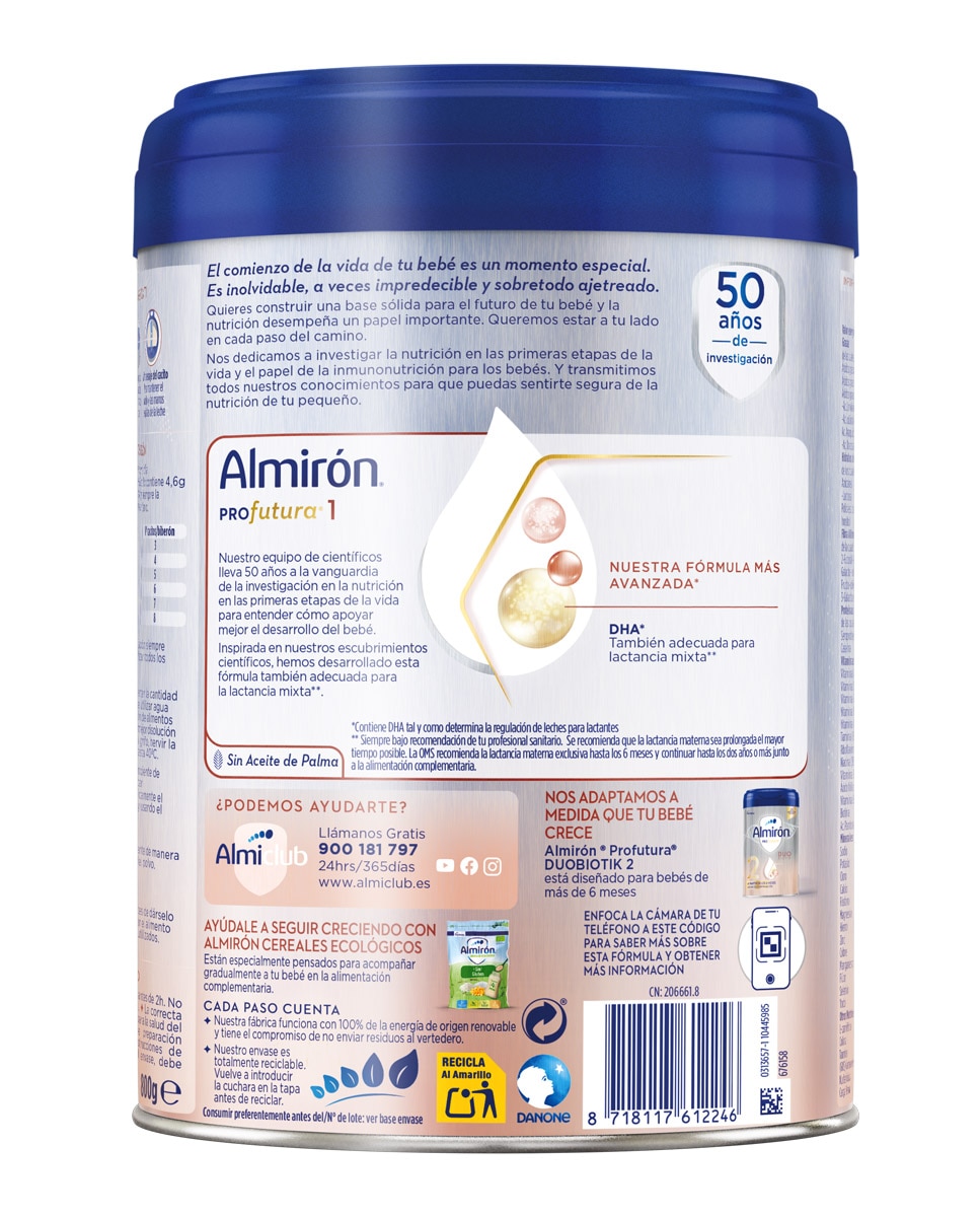 Leche de inicio Almirón Profutura 1 800 g Almiron - 800 g 3