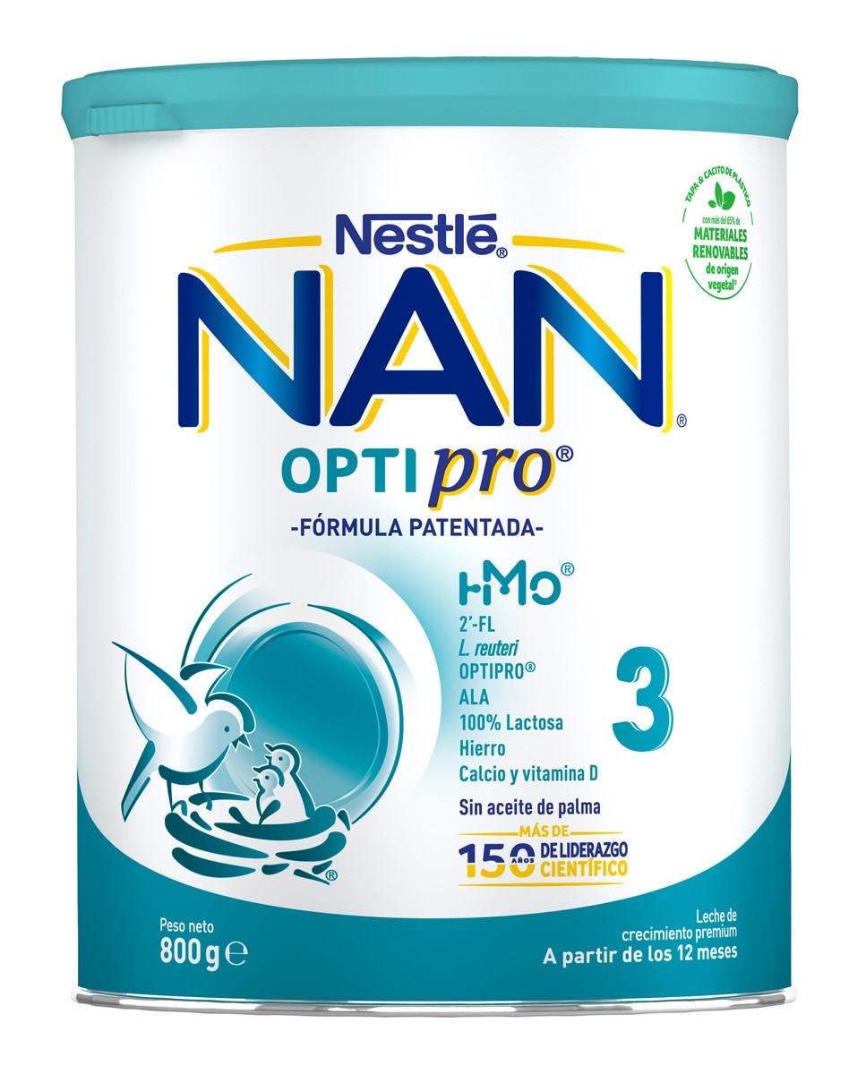 Imagen 0 de Leche de Crecimiento Nan Optipro 3 en polvo 12 a 18 meses 800 g Nestlé