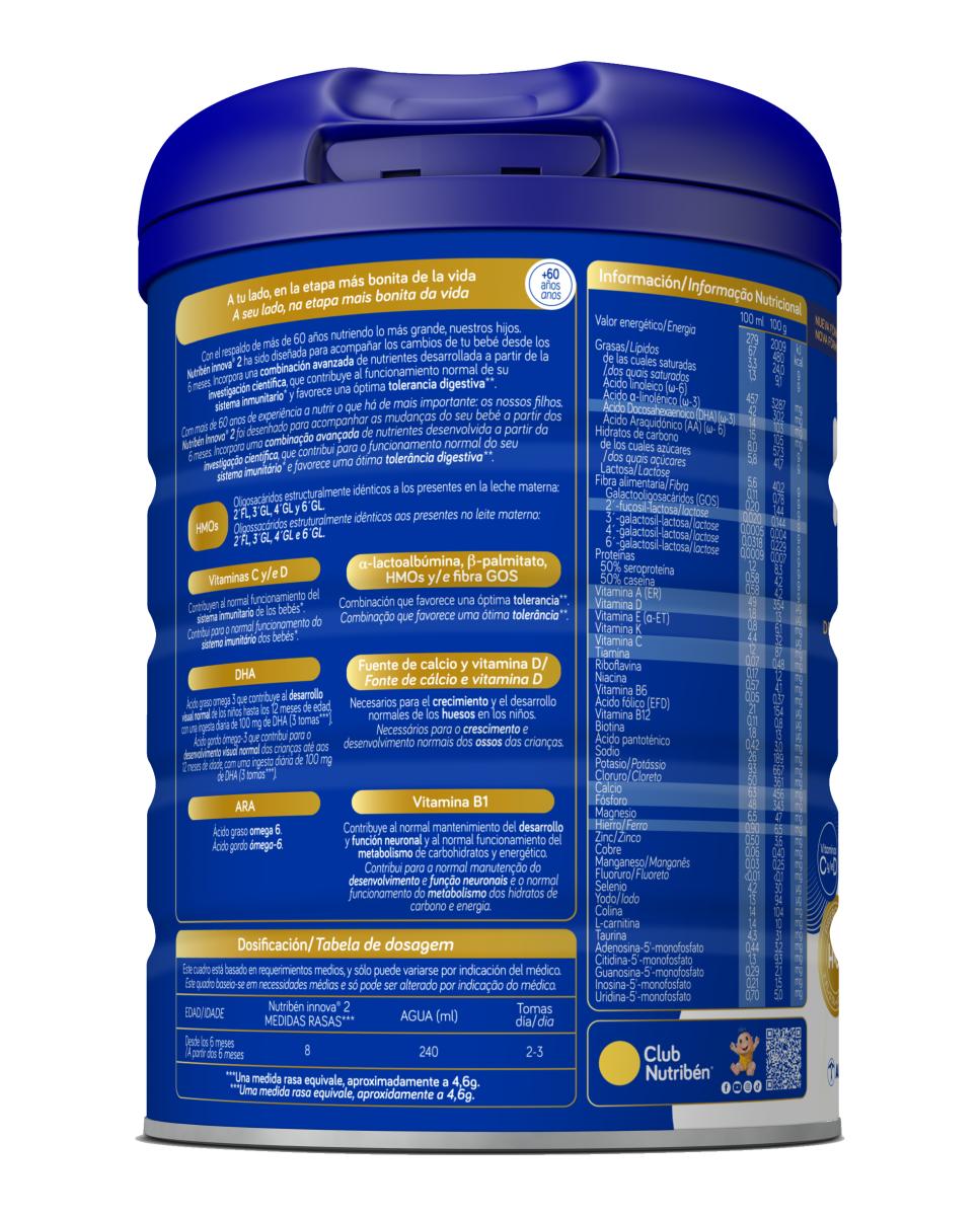 Leche infantil Innova 2 Nutribén - 800 g 2