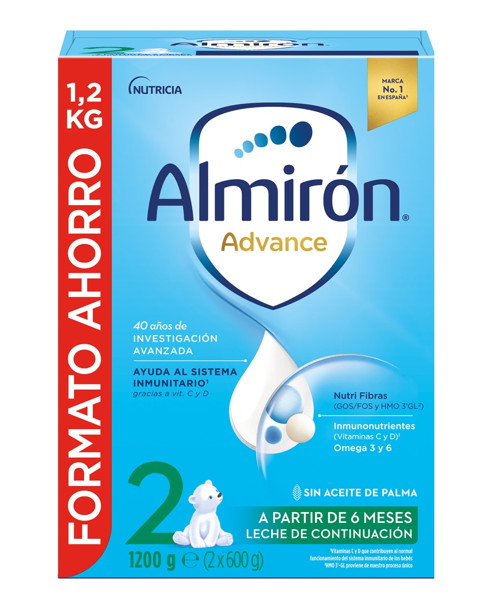 Imagen 0 de Leche en polvo de Continuación 2  desde 6 meses 1200 g Almirón Advance