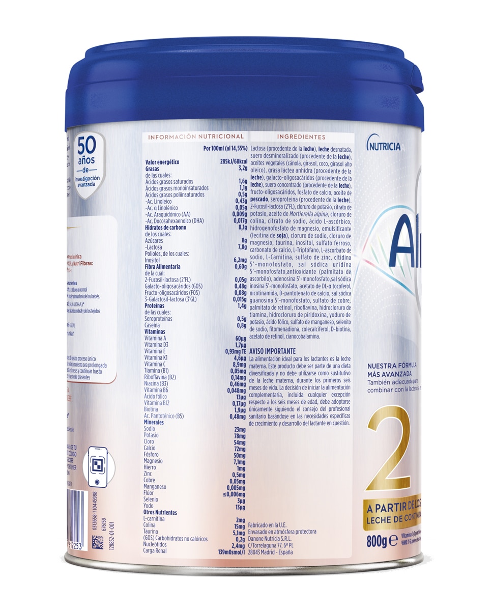 Leche de continuación Almirón Profutura Duobiotik 2 Almiron - 800 g 4