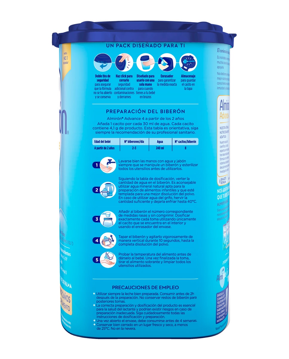 Leche infantil de crecimiento desde 2 años en polvo Almirón Advance 4 - 800 g 4