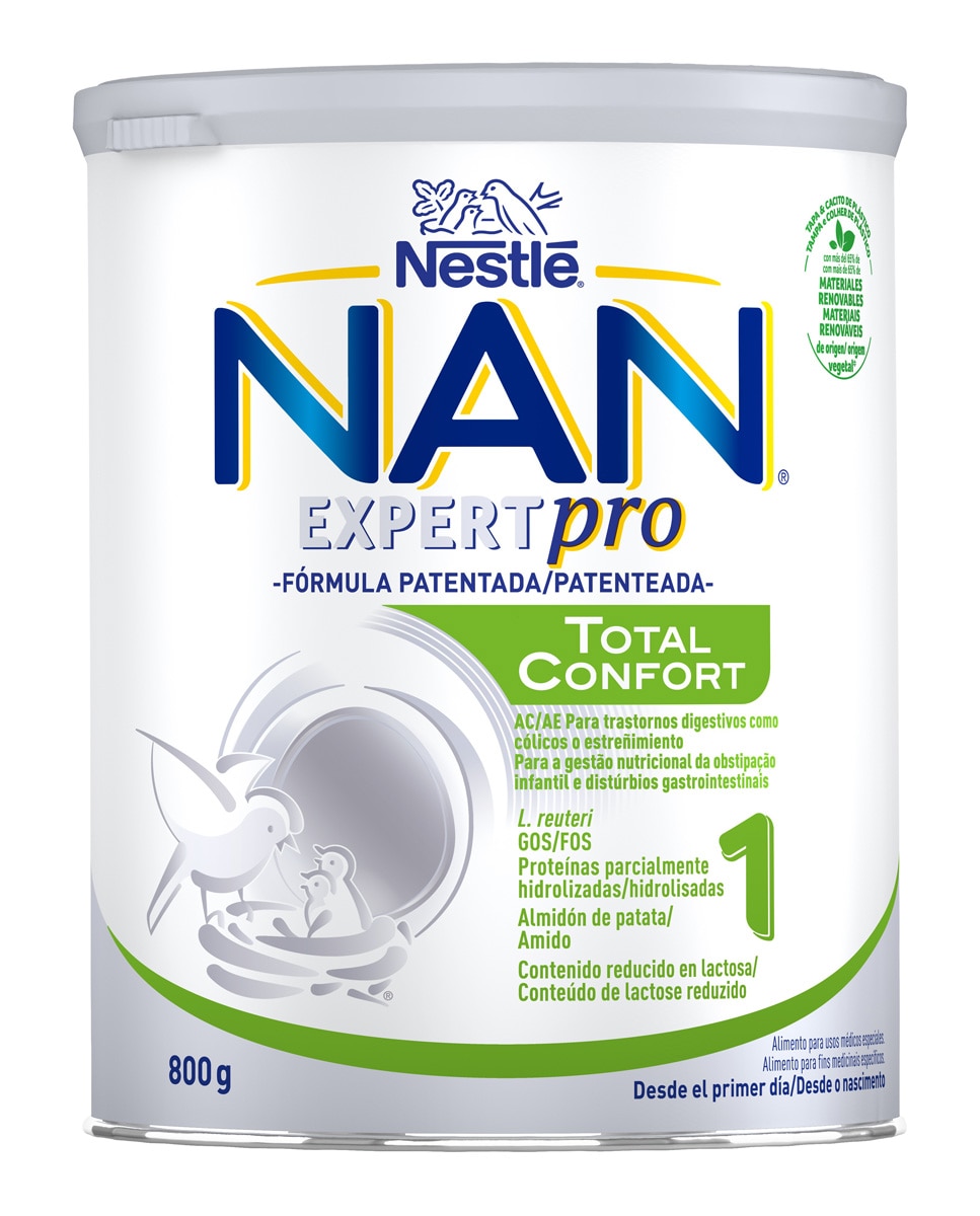 Imagen 0 de Leche para Lactantes con Transtornos Digestivos Cólicos o Estreñimiento Nan Total Confort 1 en polvo 0 a 6 meses 800 g Nestlé