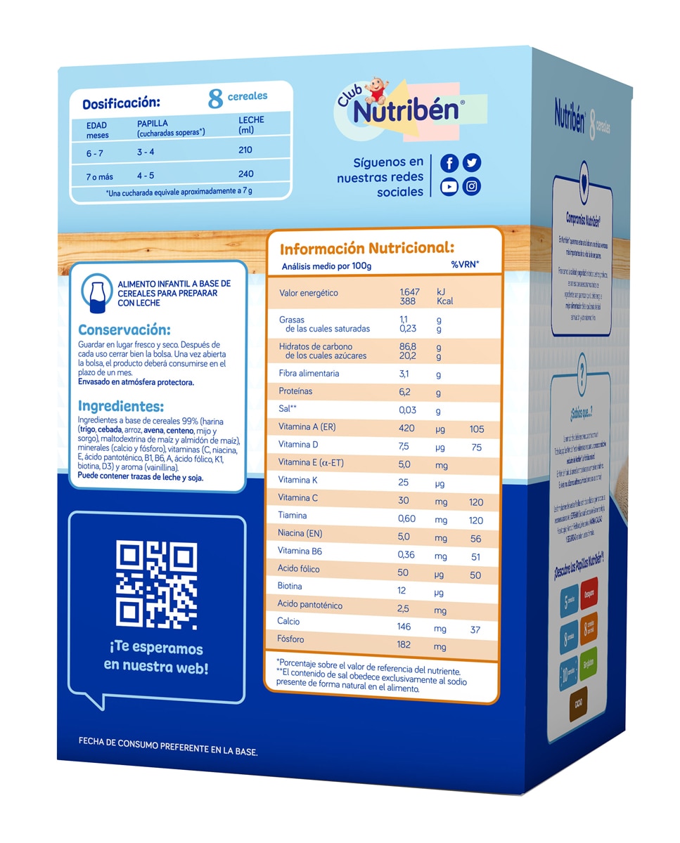 Papilla 8 Cereales Nutribén® - 600 g 2