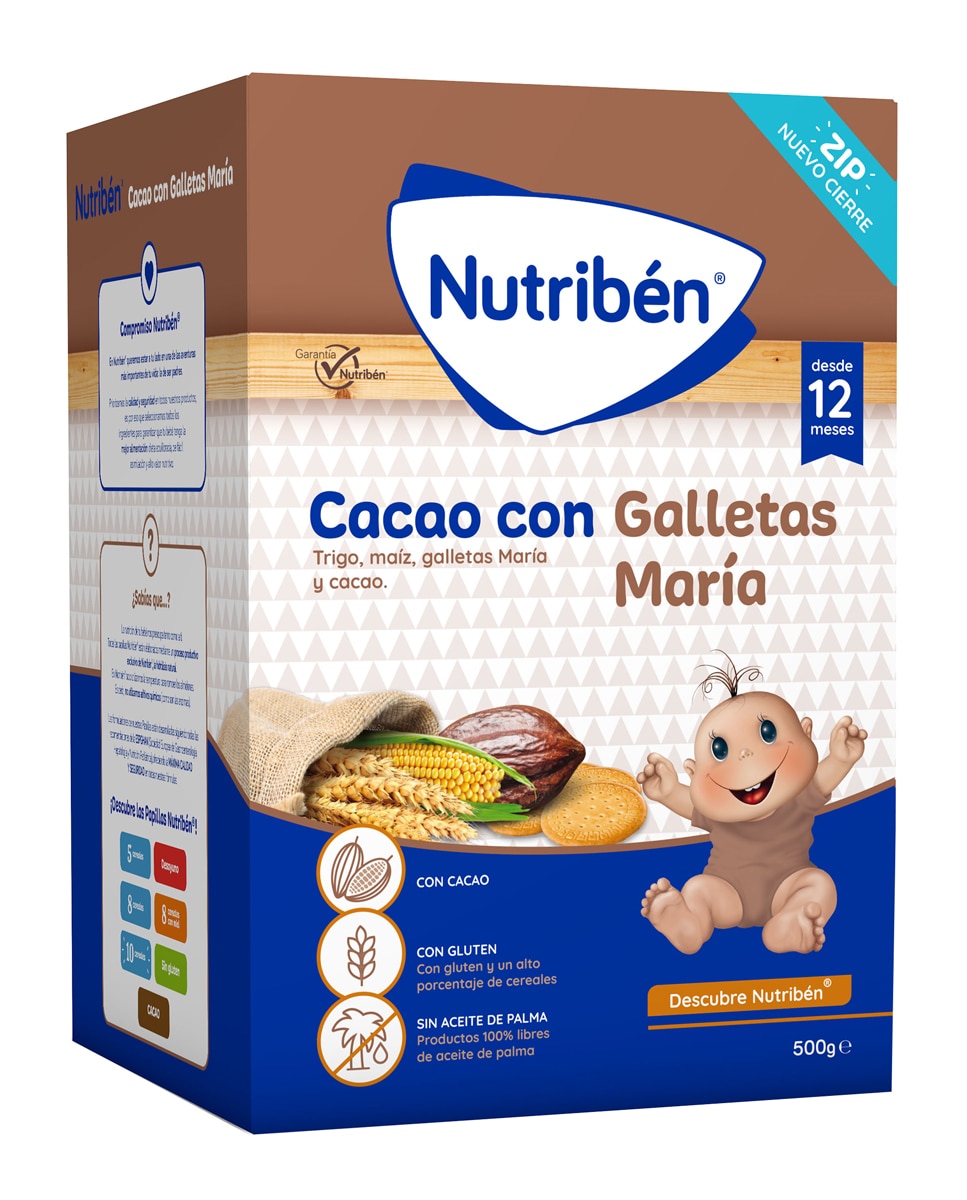 Nutribén® - Papilla instantánea de cacao con galleta María Nutribén.