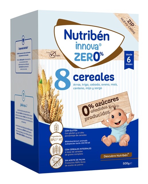 Imagen 0 de Papilla Innova 8 Cereales 0% 500 g Nutribén