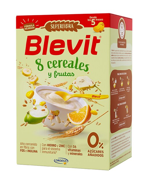 Imagen 0 de Papilla Blevit Sf 8 Cereales y Frutas 6X500  g Blevit