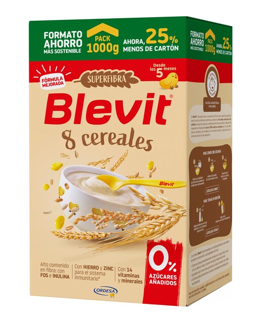 Imagen 0 de Papilla Superfibra 8 Cereales 1000 g Blevit