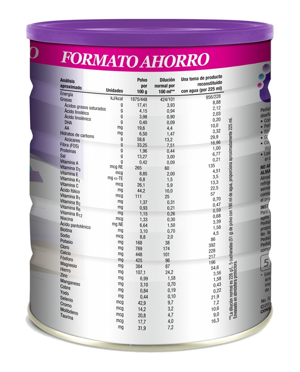 Imagen 2 de Complemento Alimenticio para Niños Sabor Chocolate 850 g PediaSure - 850 g