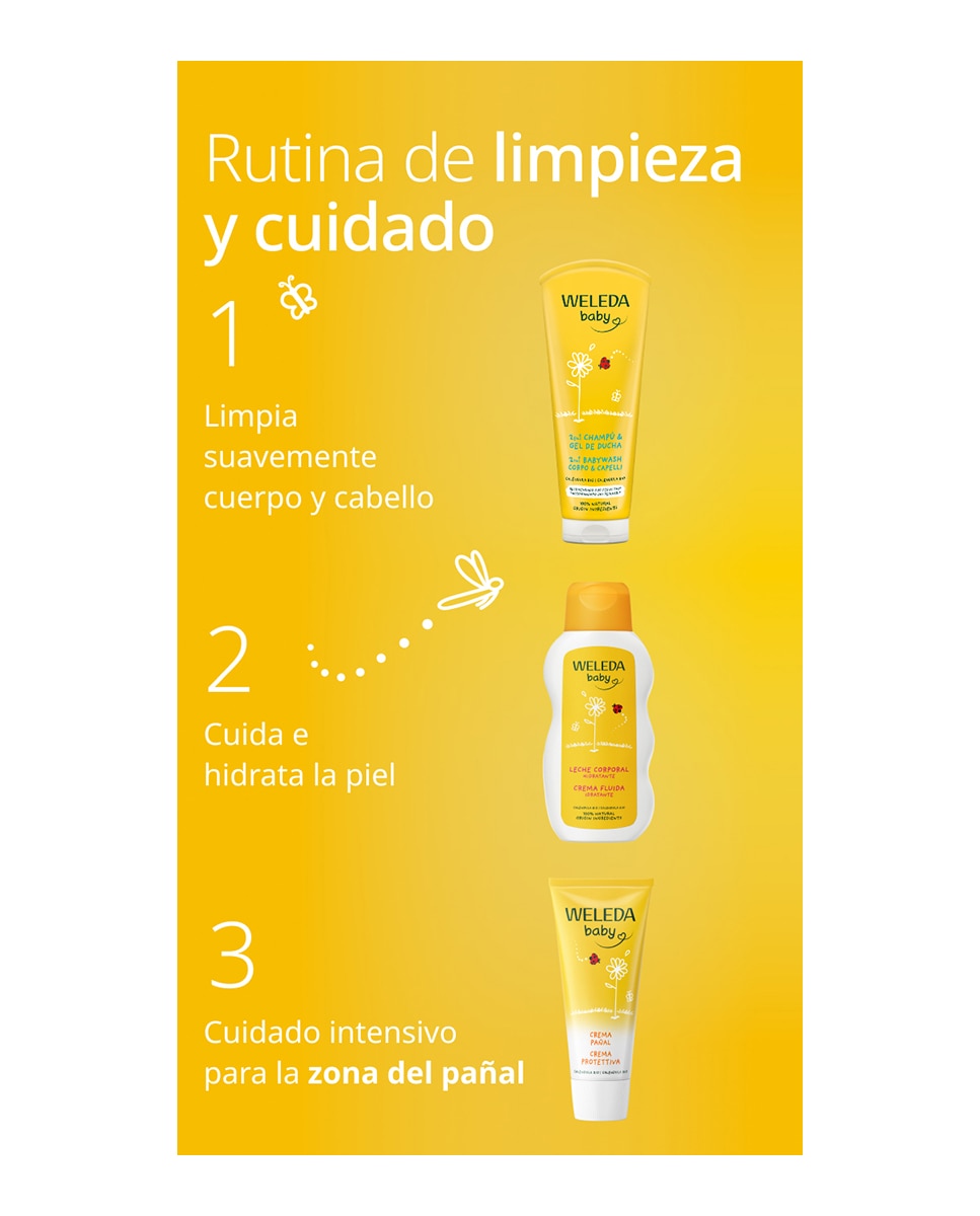 Champú & Gel de Ducha de Caléndula Baby Weleda - 200 ml 5