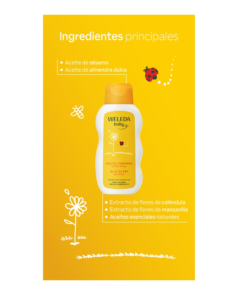Aceite Corporal de Caléndula Baby Weleda - 200 ml 4