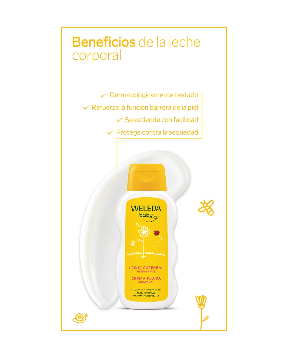 Leche Corporal de Caléndula Baby Weleda - 200 ml 3