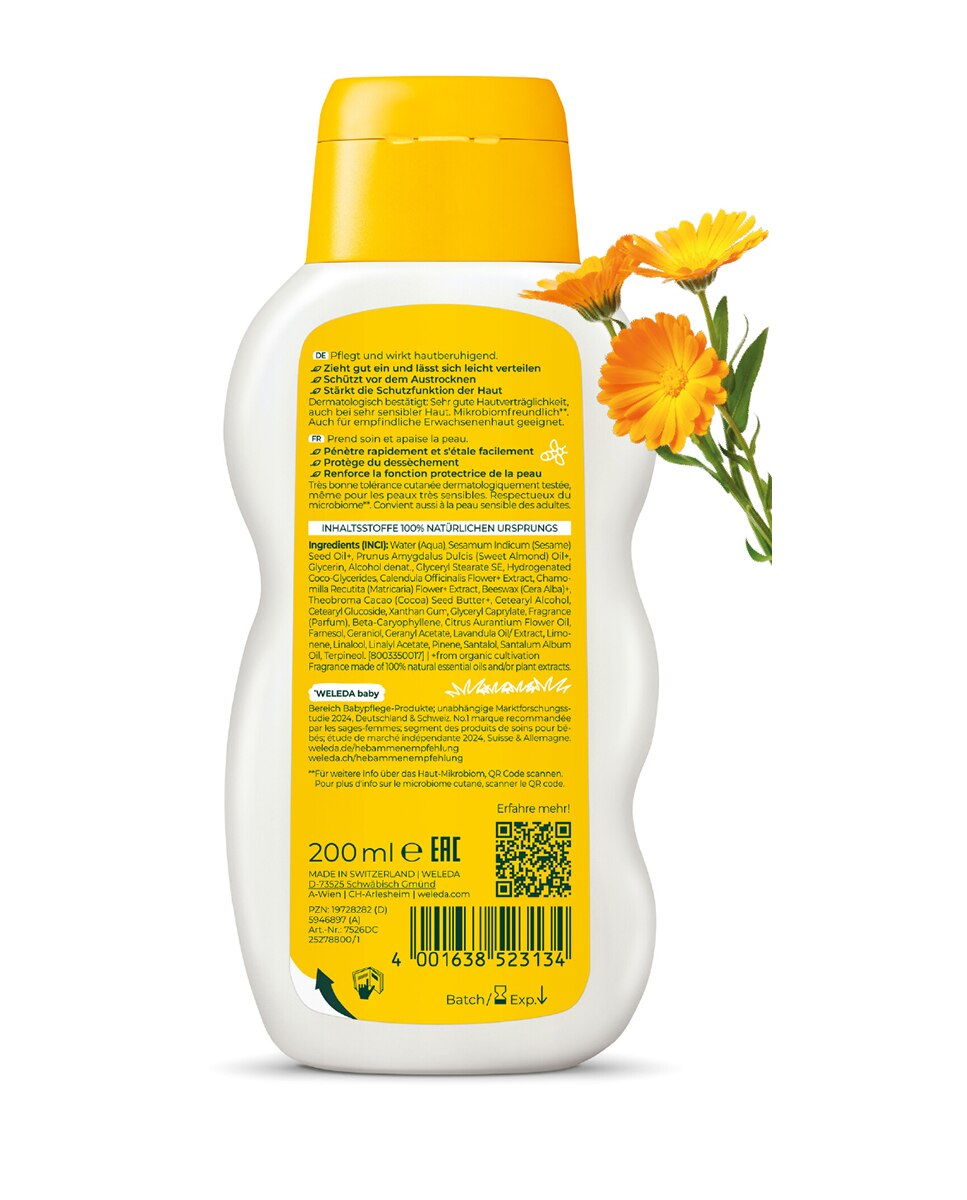 Leche Corporal de Caléndula Baby Weleda - 200 ml 7